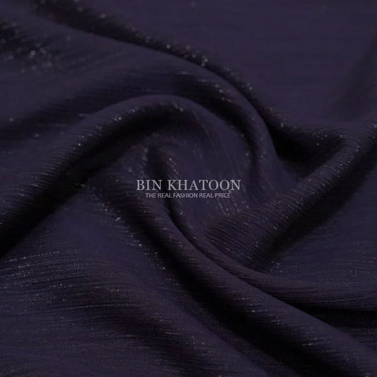 Crinkle Zari Chiffon Dark Purple
