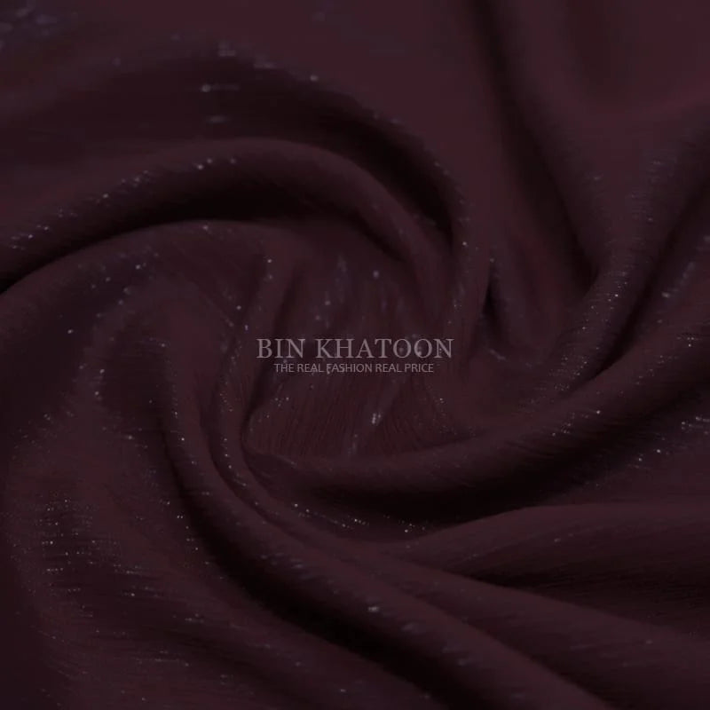 Crinkle Zari Chiffon Maroon