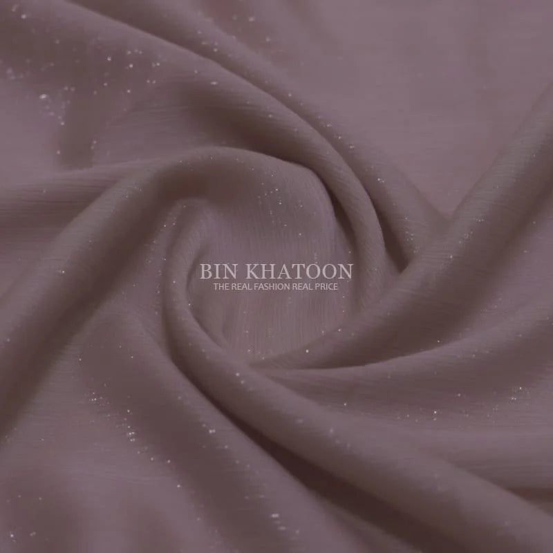 Crinkle Zari Chiffon Mauva