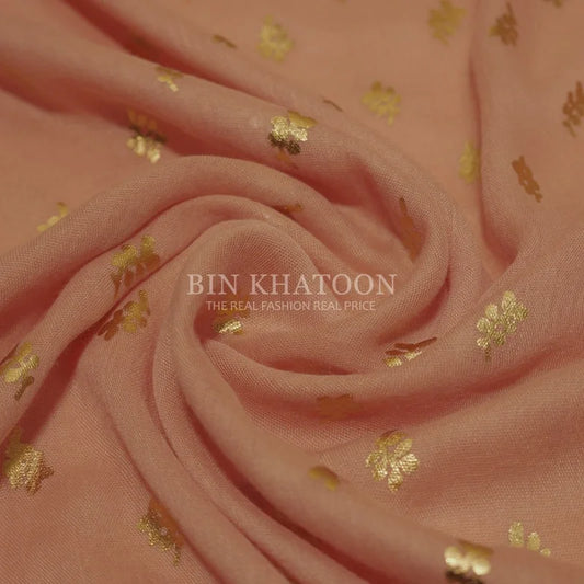 Golden Leaf Lawn Peach Hijab