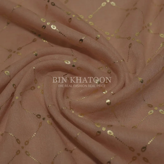 Golden Chack Lawn Peach Hijab