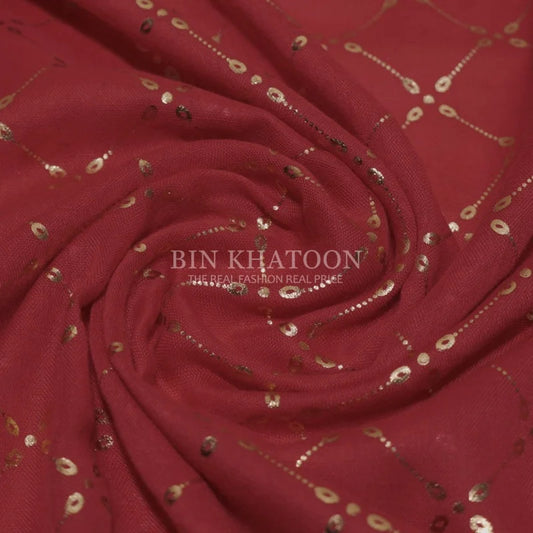 Golden Chack Lawn Red Hijab
