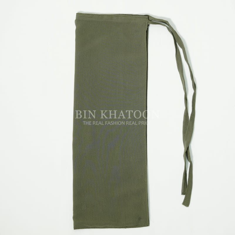 Tie Back Niqab Army Green