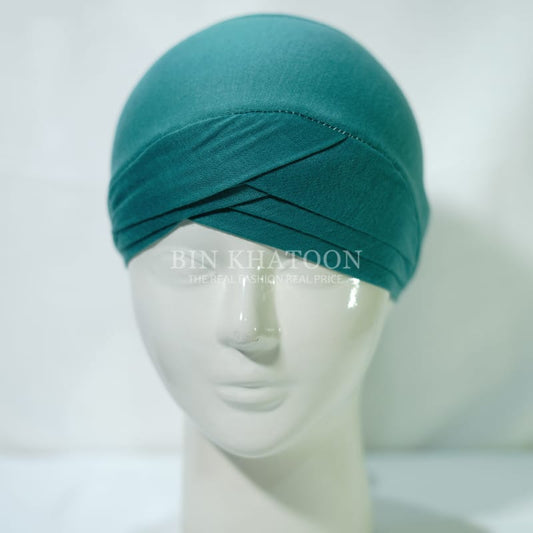 Criss Cross Cap Sea Green