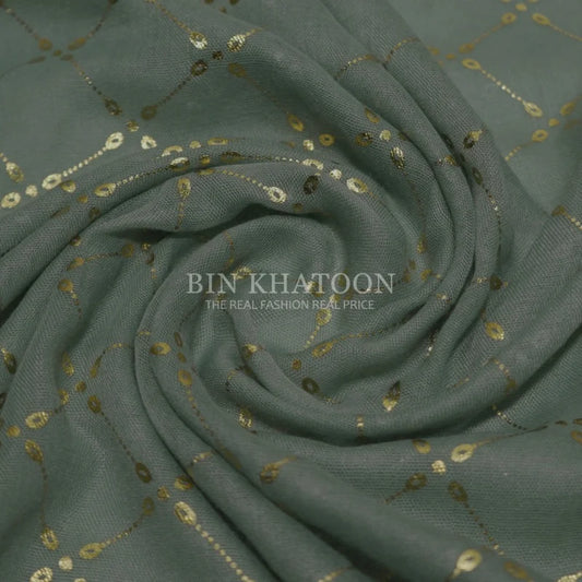 Golden Chack Lawn Spring Green Hijab