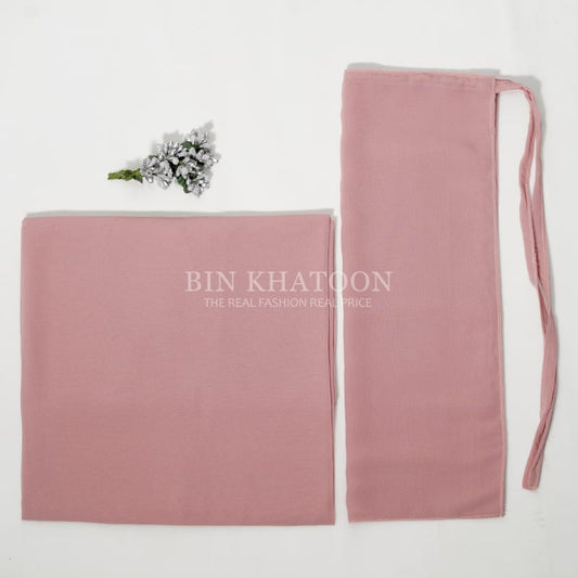 Georgette Hijab and Niqab Set Nude Pink