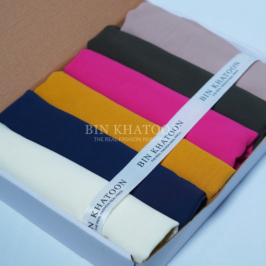 Premium Georgette Hijab - Bundle Of 6