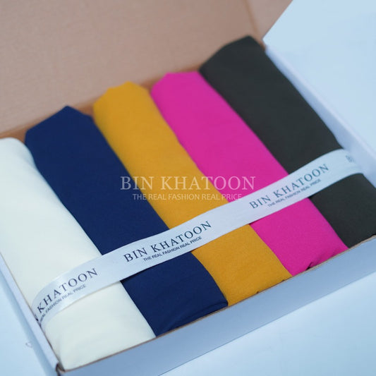 Premium Georgette Hijab - Bundle Of 5
