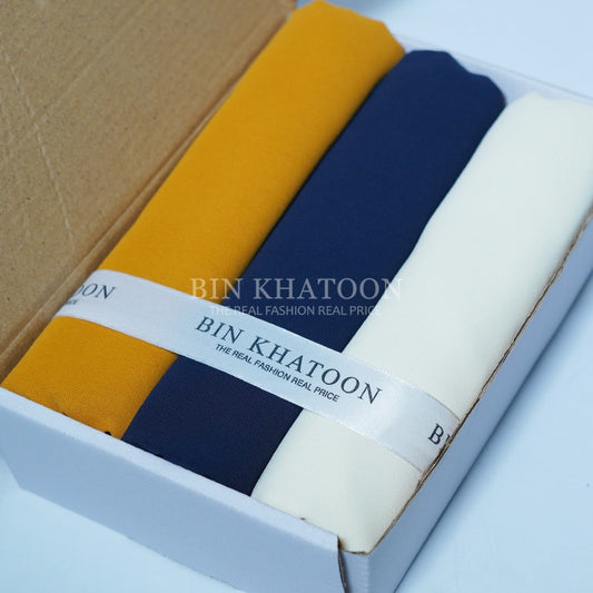 Premium Georgette Hijab - Bundle Of 3