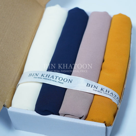 Premium Georgette Hijab - Bundle Of 4