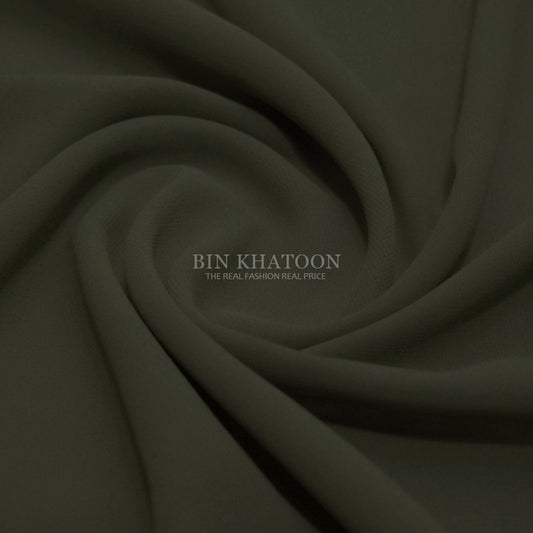 Premium Georgette Hijab in Army Green