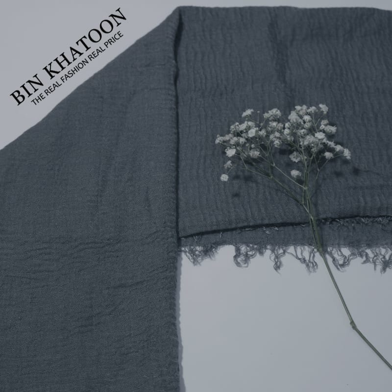 Crimps Gray Hijab