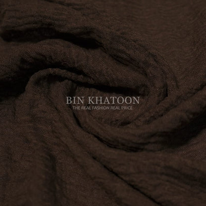 Crimps Dark Brown Hijab