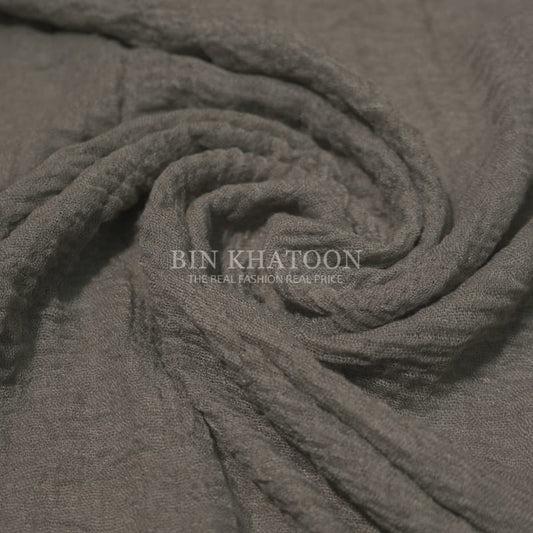 Crimps Charcoal Hijab