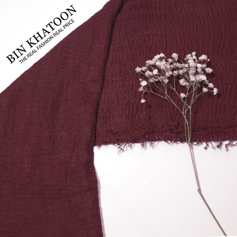 Crimps Maroon Hijab