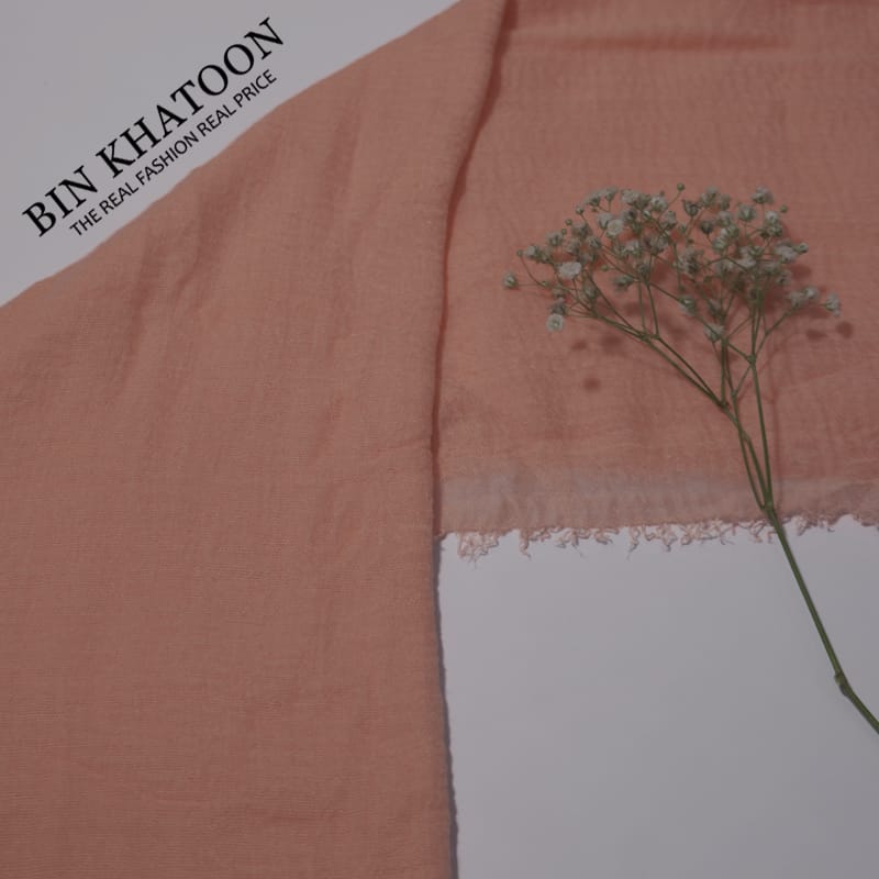 Crimps Light Peach Hijab