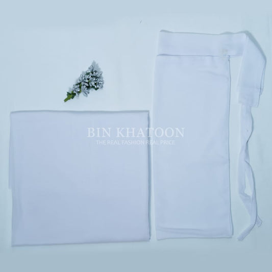 Matching Hijab & Saudi Niqab Set Nil White