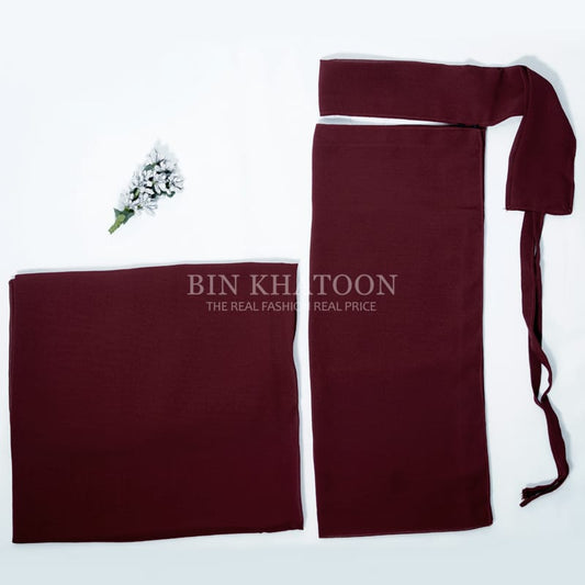Matching Hijab & Saudi Niqab Set Maroon