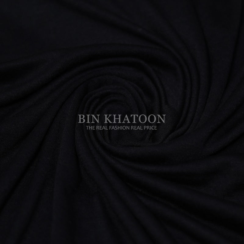 Plain Jersey Hijab - Black