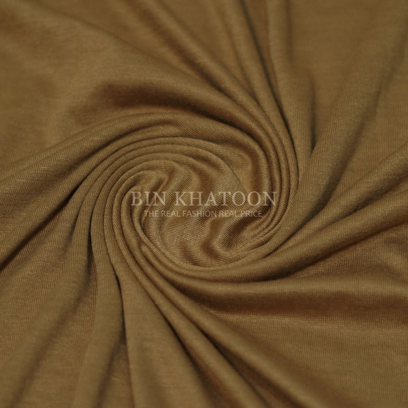 Plain Jersey Hijab - Golden