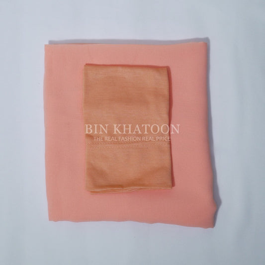 Matching Hijab & Cap - Neon Peach