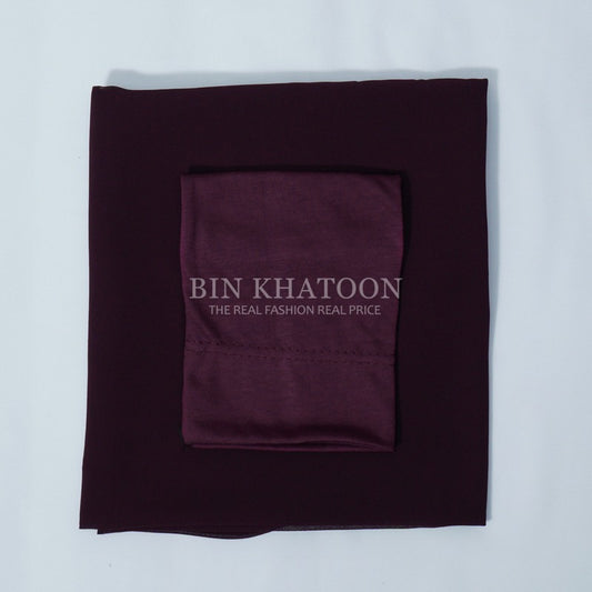 Matching Hijab & Cap - Plum