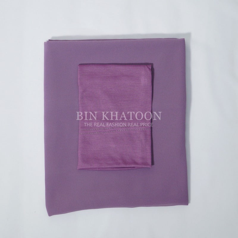 Matching Hijab & Cap - Lavender