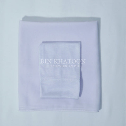 Matching Hijab & Cap - Neel White