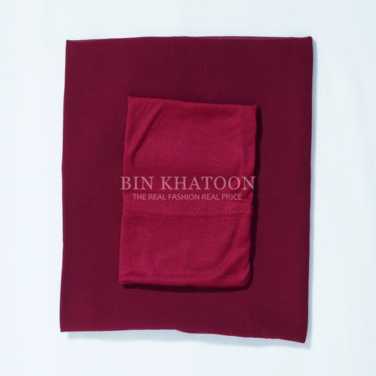 Matching Hijab & Cap - Maroon