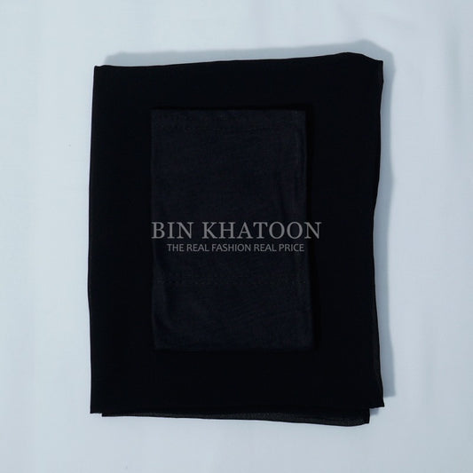 Matching Hijab & Cap - Black