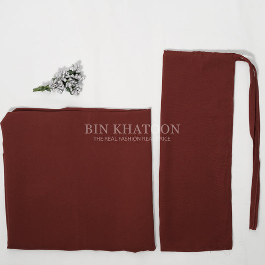 Georgette Hijab and Niqab set Carmine