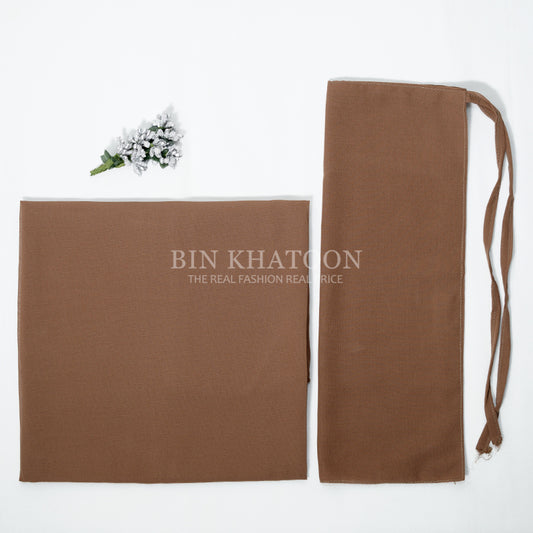 Georgette Hijab and Niqab Set Light Brown